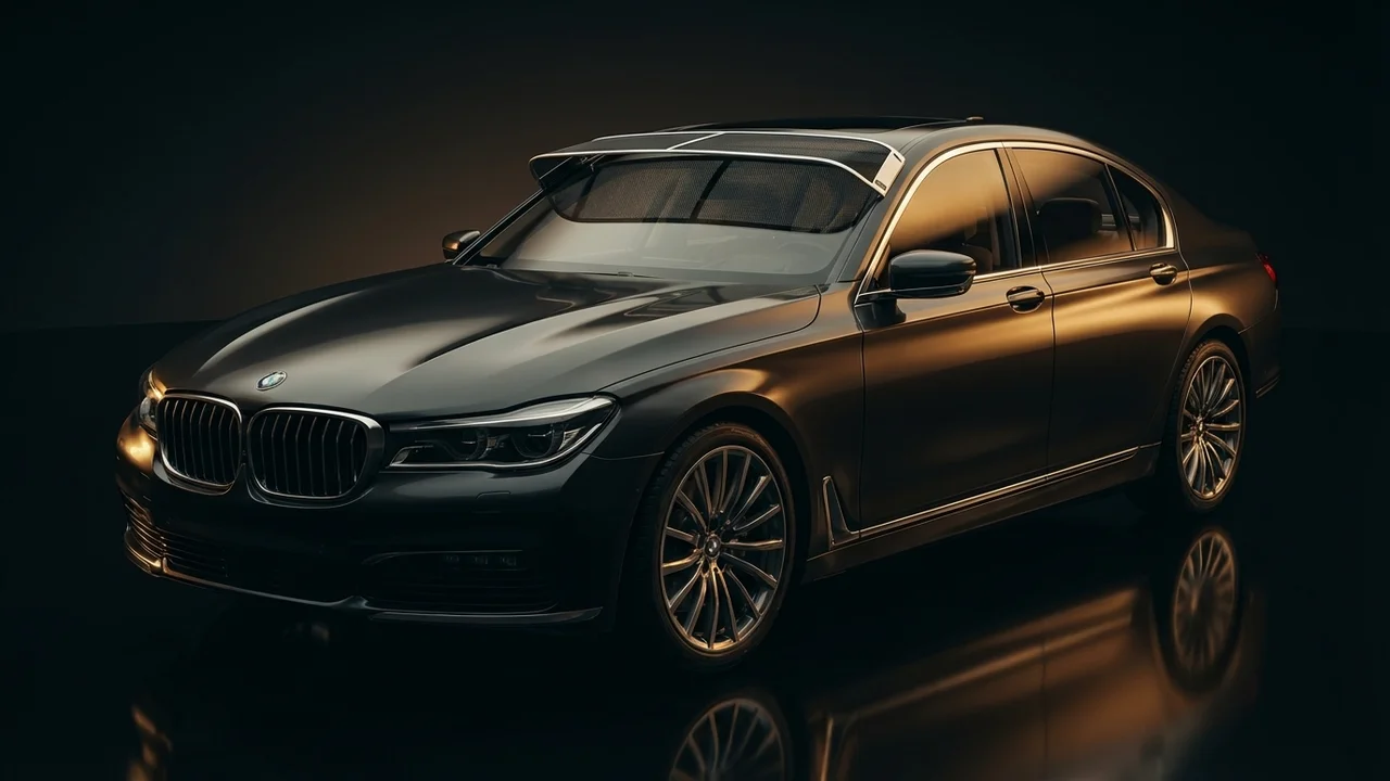 BMW 740i Car Windscreen Sunvisor - 1