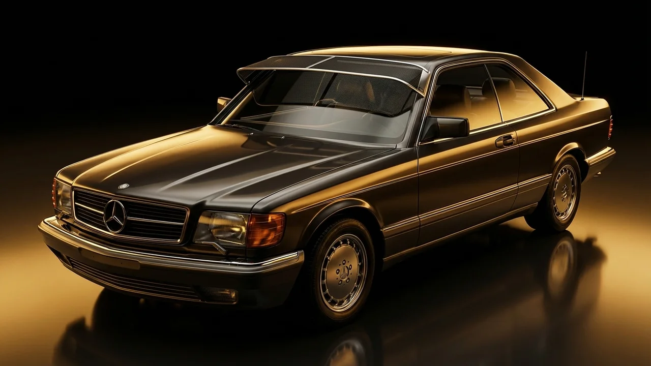 Mercedes-Benz 500SEC Car Windscreen Sunvisor - 1