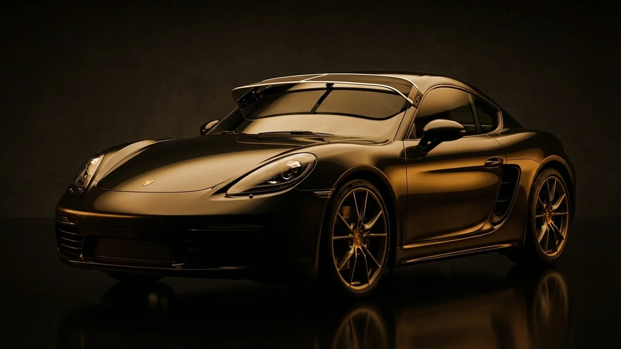 Porsche 718 Cayman Car Windscreen Sunvisor - 1