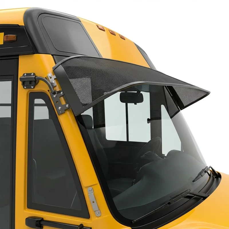 Premium Mesh Windscreen Sunvisor for Blue Bird Vision School Bus (2008 - 2020) - 1
