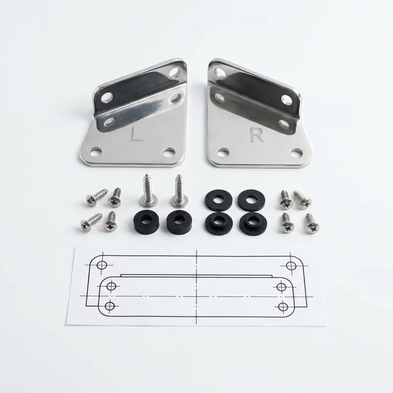 Zestaw wsporników montażowych ze stali nierdzewnej do BMW 328d (2014 - 2018) - 1