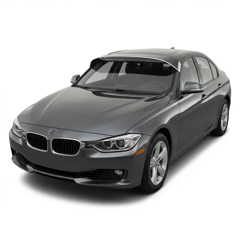 Tinted Acrylic Windscreen Sunvisor for BMW 328d xDrive (2014 - 2018) - 1