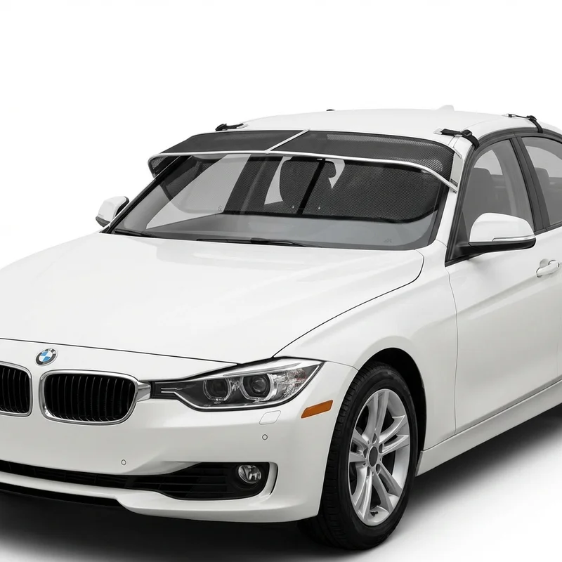 บังแดดกระจกหน้าแบบตาข่ายพรีเมียม สำหรับ BMW 328i xDrive (2009 - 2016) - 1