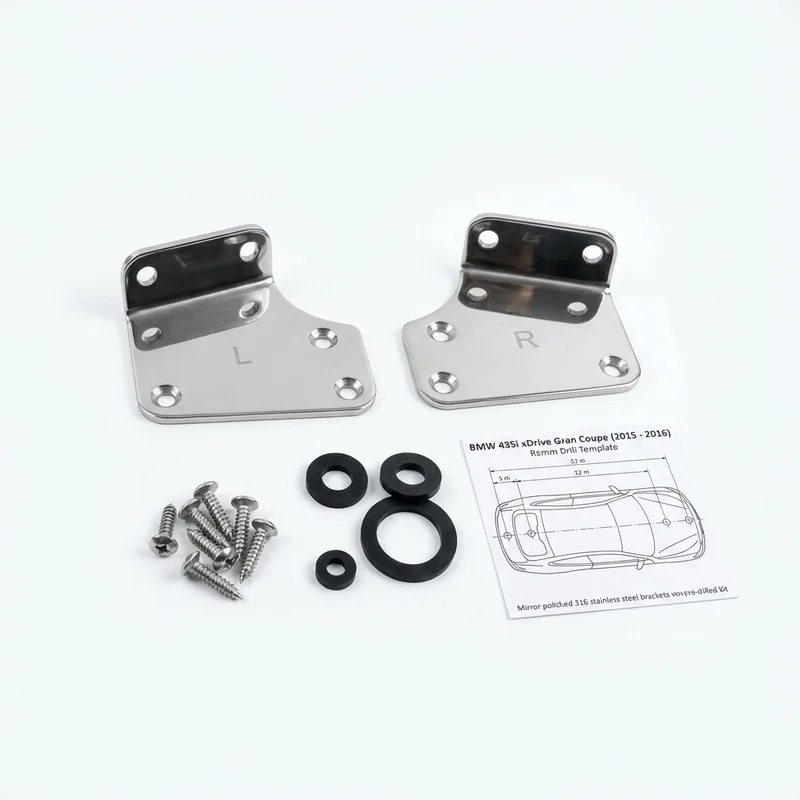 Stainless Steel Mounting Bracket Kit for BMW 435i xDrive Gran Coupe (2015 - 2016) - 1