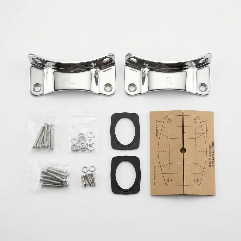 Stainless Steel Mounting Bracket Kit for Chevrolet C5500 Kodiak (1990 - 2009) - 1