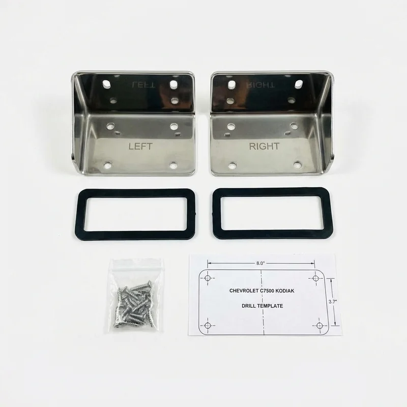 Stainless Steel Mounting Bracket Kit for Chevrolet C7500 Kodiak (1997 - 2009) - 1