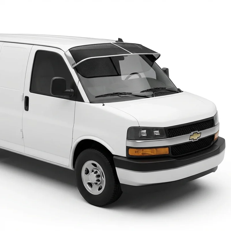 Premium Mesh Windscreen Sunvisor for Chevrolet Express 2500 (1996 - 2025) - 1