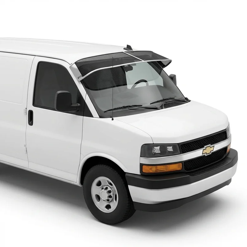 Premium Mesh Windscreen Sunvisor for Chevrolet Express 4500 (2009 - 2025) - 1