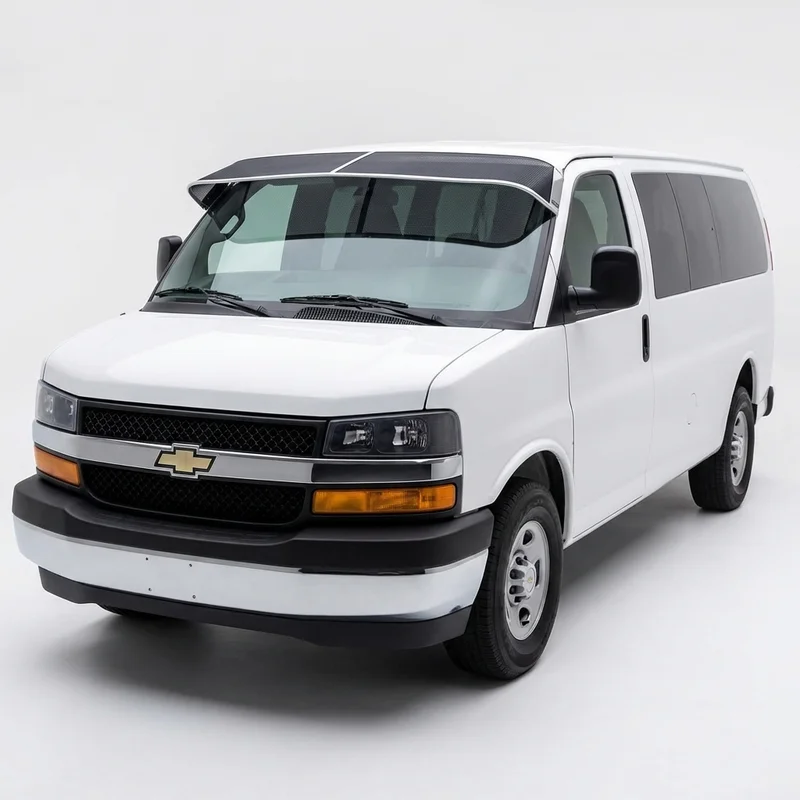 Premium Mesh Windscreen Sunvisor for Chevrolet Express Pasajeros (2010 - 2021) - 1