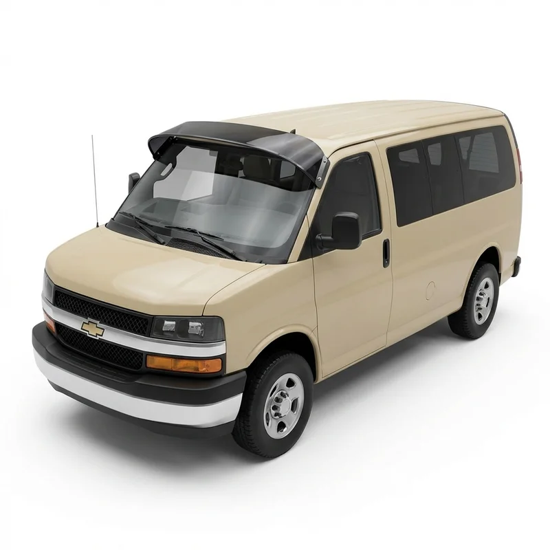 Tinted Acrylic Windscreen Sunvisor for Chevrolet Express Pasajeros (2010 - 2021) - 1