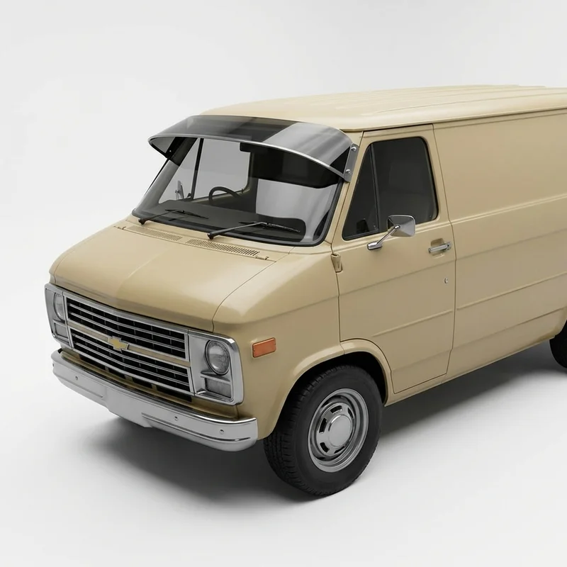 Tinted Acrylic Windscreen Sunvisor for Chevrolet P30 Van (1968 - 1974) - 1