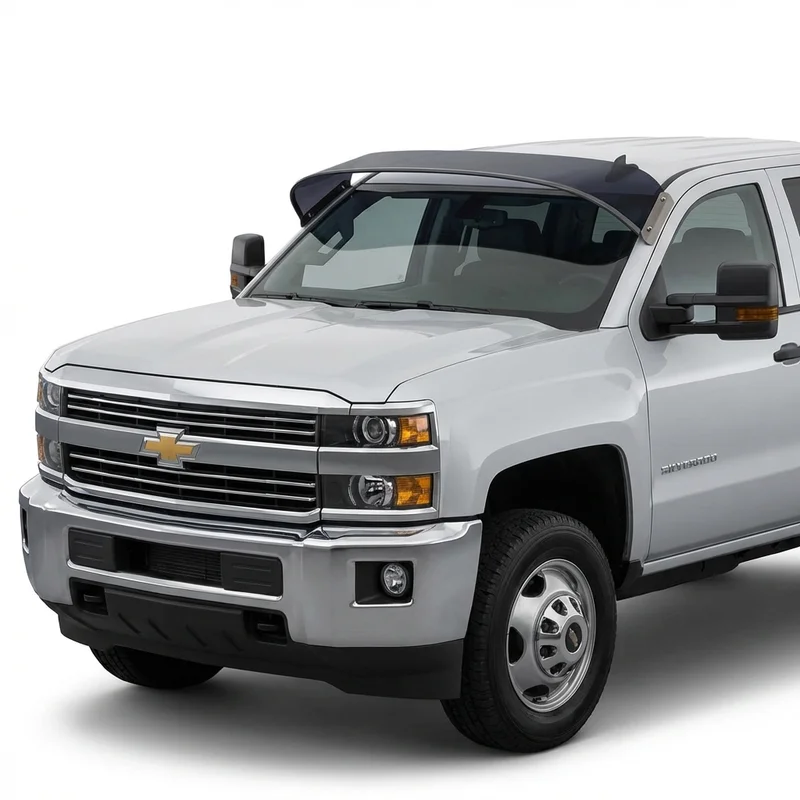 Tinted Acrylic Windscreen Sunvisor for Chevrolet Silverado 4500 HD (2019 - 2022) - 1