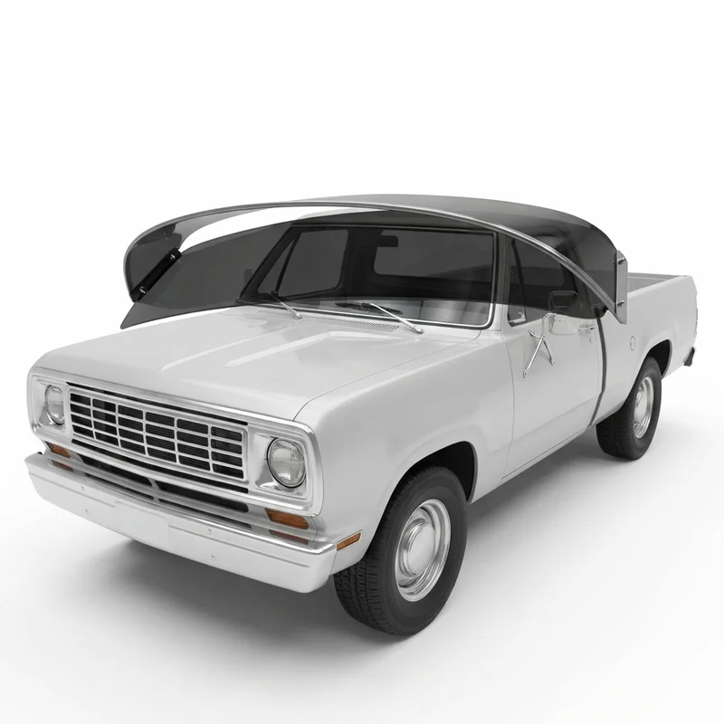 Getönte Acryl-Sonnenschutzblende für Dodge D200 Pickup (1969 - 1974) - 1