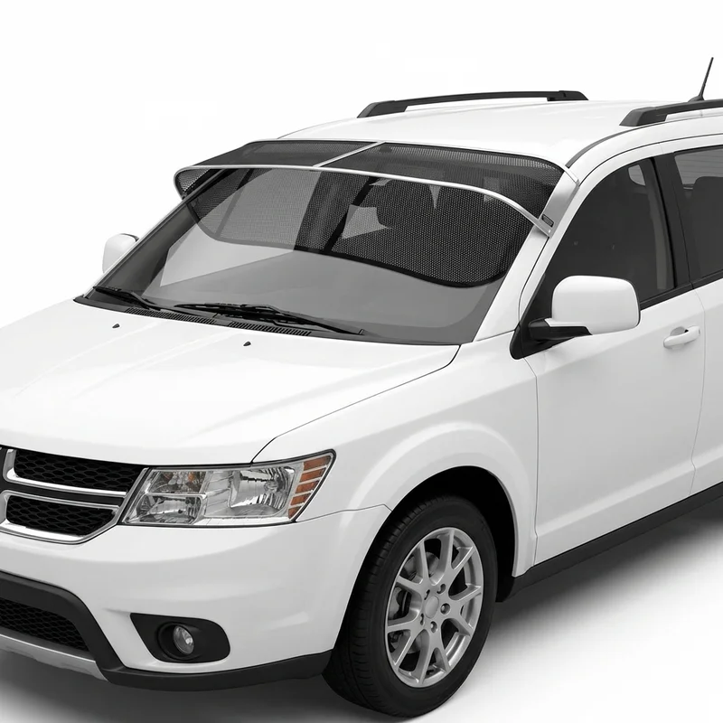 บังแดดกระจกหน้าแบบตาข่ายพรีเมียม สำหรับ Dodge Journey (2009 - 2020) - 1