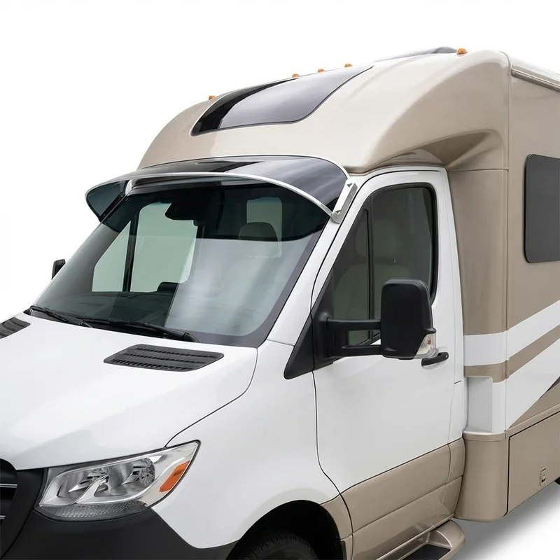 บังแดดกระจกหน้าอะคริลิกสีชา สำหรับ Dynamax Corp Isata 3 (2019 - 2022) - 1