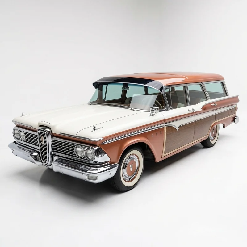 บังแดดกระจกหน้าอะคริลิกสีชา สำหรับ Edsel Villager (1959 - 1959) - 1