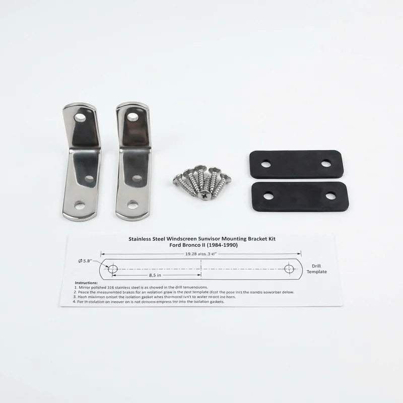 Sada nerezových montážních konzolí pro Ford Bronco II (1984 - 1990) - 1