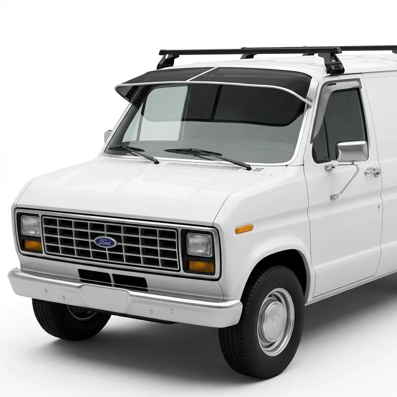Premium Mesh Windscreen Sunvisor for Ford E-250 Econoline Club Wagon (1975 - 1991) - 1