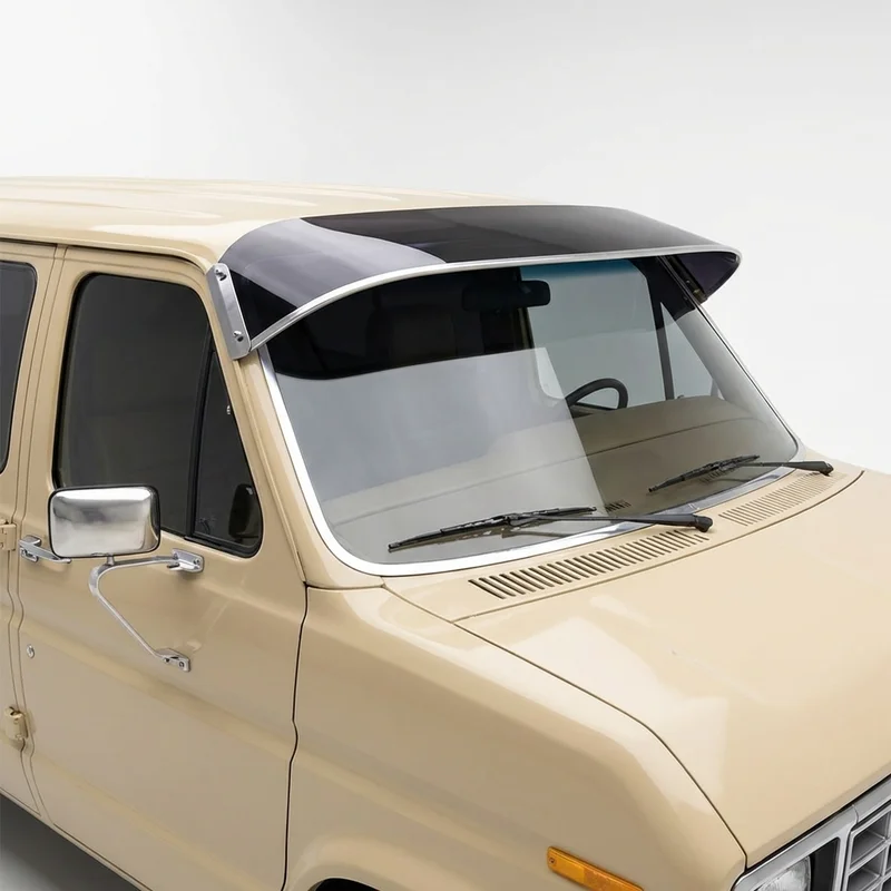 Tinted Acrylic Windscreen Sunvisor for Ford E-250 Econoline Club Wagon (1975 - 1991) - 1