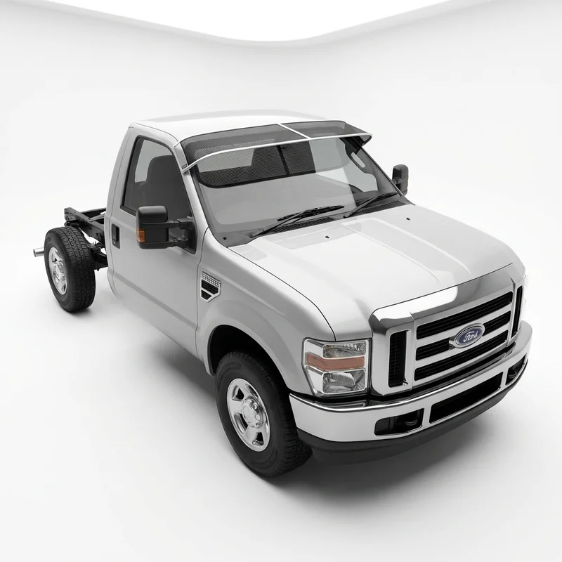 Premium Mesh Windscreen Sunvisor for Ford F-59 Commercial Stripped Chassis (1988 - 2021) - 1