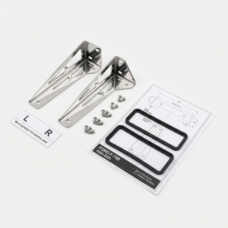 Stainless Steel Mounting Bracket Kit for Ford F-750 (2000 - 2025) - 1