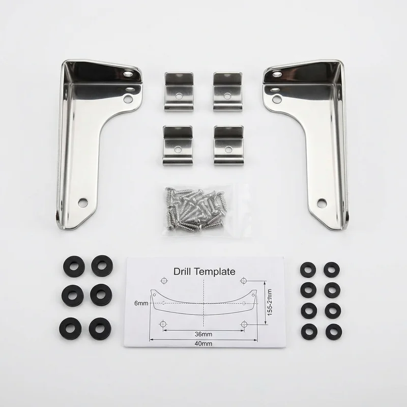 Stainless Steel Mounting Bracket Kit for Ford P-400 (1975 - 1976) - 1