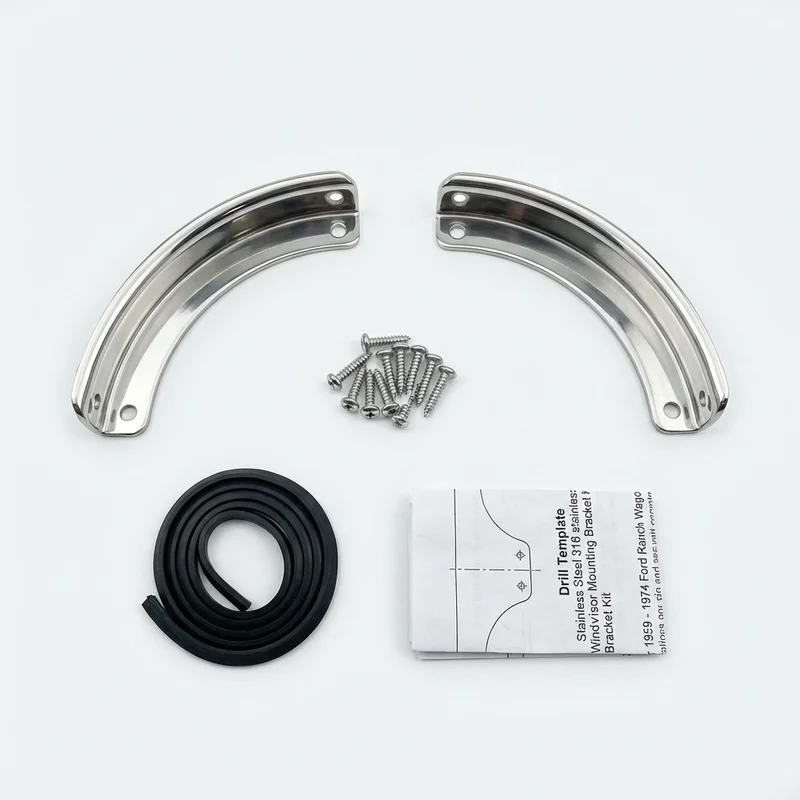 Stainless Steel Mounting Bracket Kit for Ford Ranch Wagon (1959 - 1974) - 1