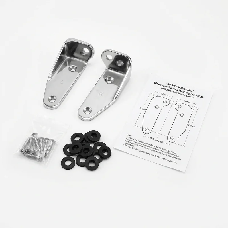 Stainless Steel Mounting Bracket Kit for Forest River Forester TS (2019 - 2022) - 1