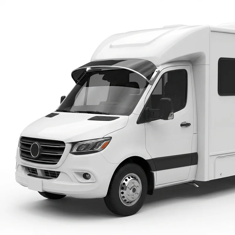 Tinted Acrylic Windscreen Sunvisor for Forest River Sunseeker TS (2019 - 2022) - 1