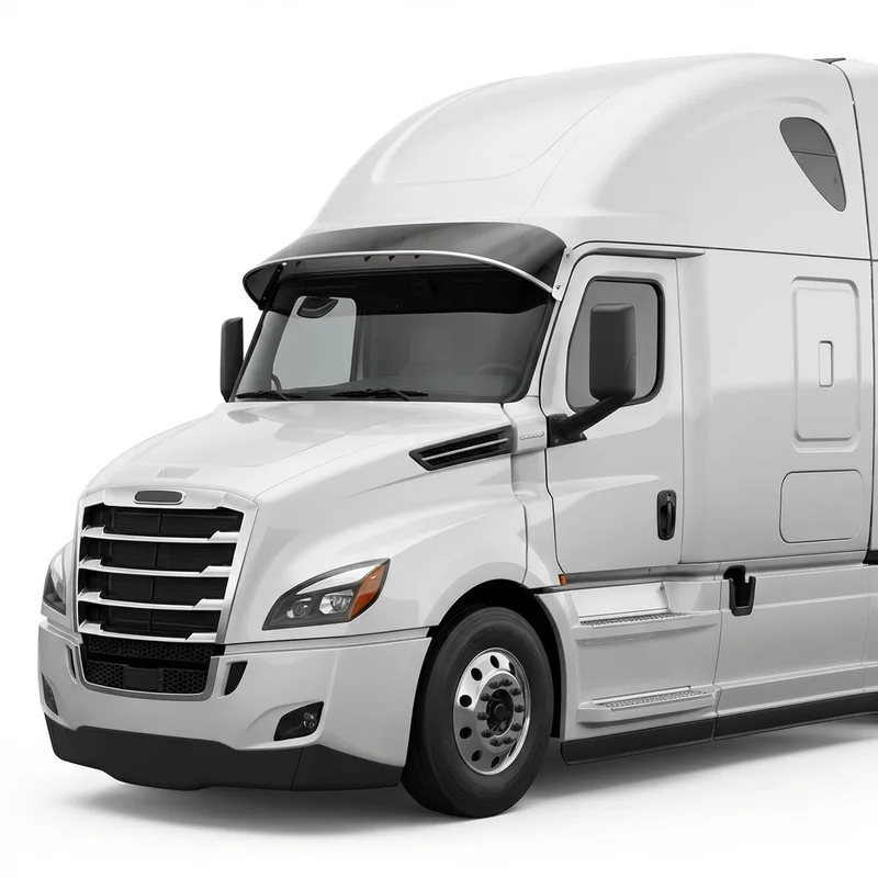 Tinted Acrylic Windscreen Sunvisor for Freightliner eCascadia (2023 - 2025) - 1