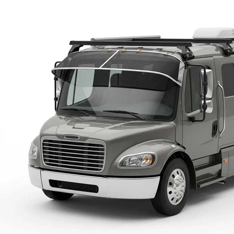 Premium Mesh Windscreen Sunvisor for Freightliner XC Lowered Rail (2019 - 2019) - 1