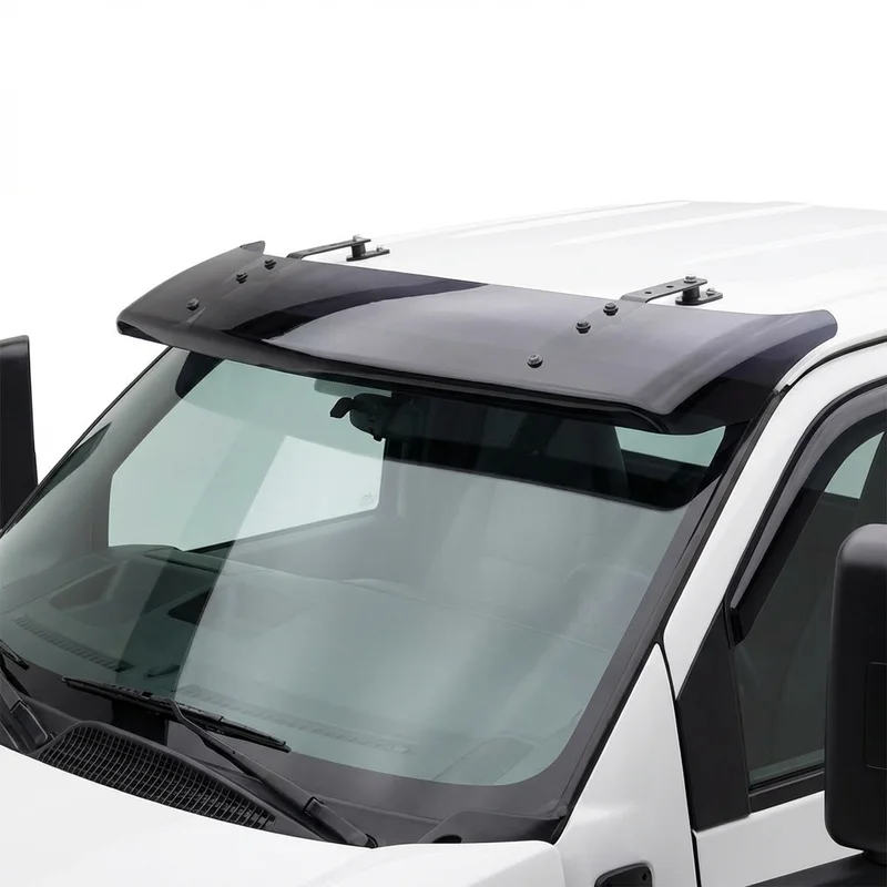 บังแดดกระจกหน้าอะคริลิกสีชา สำหรับ GMC C5500 Topkick (2003 - 2009) - 1