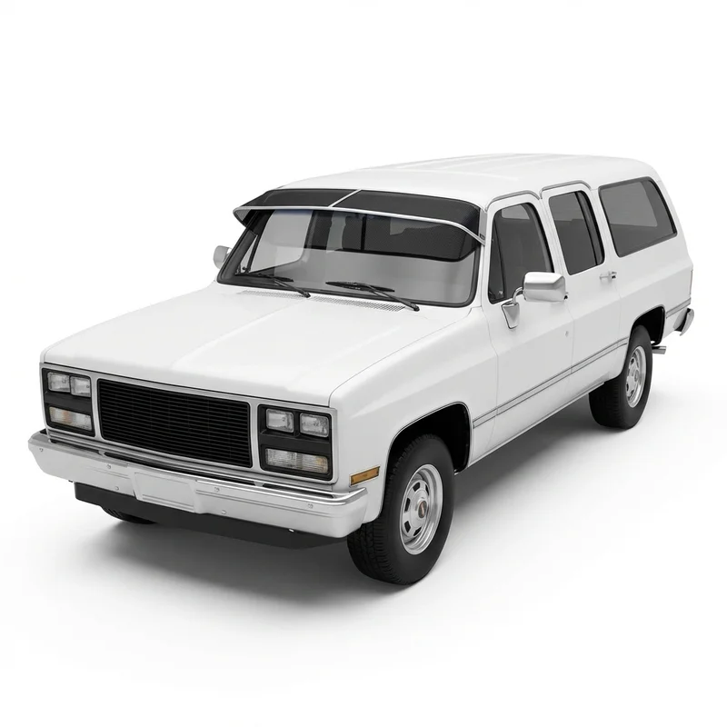 บังแดดกระจกหน้าแบบตาข่ายพรีเมียม สำหรับ GMC R2500 Suburban (1987 - 1991) - 1