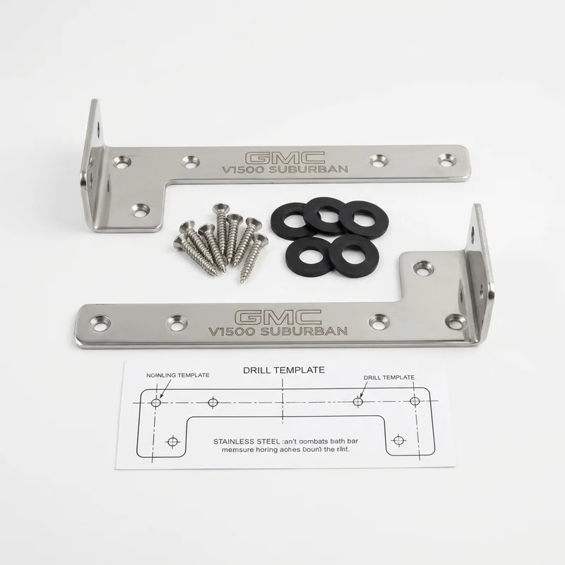Stainless Steel Mounting Bracket Kit for GMC V1500 Suburban (1987 - 1991) - 1