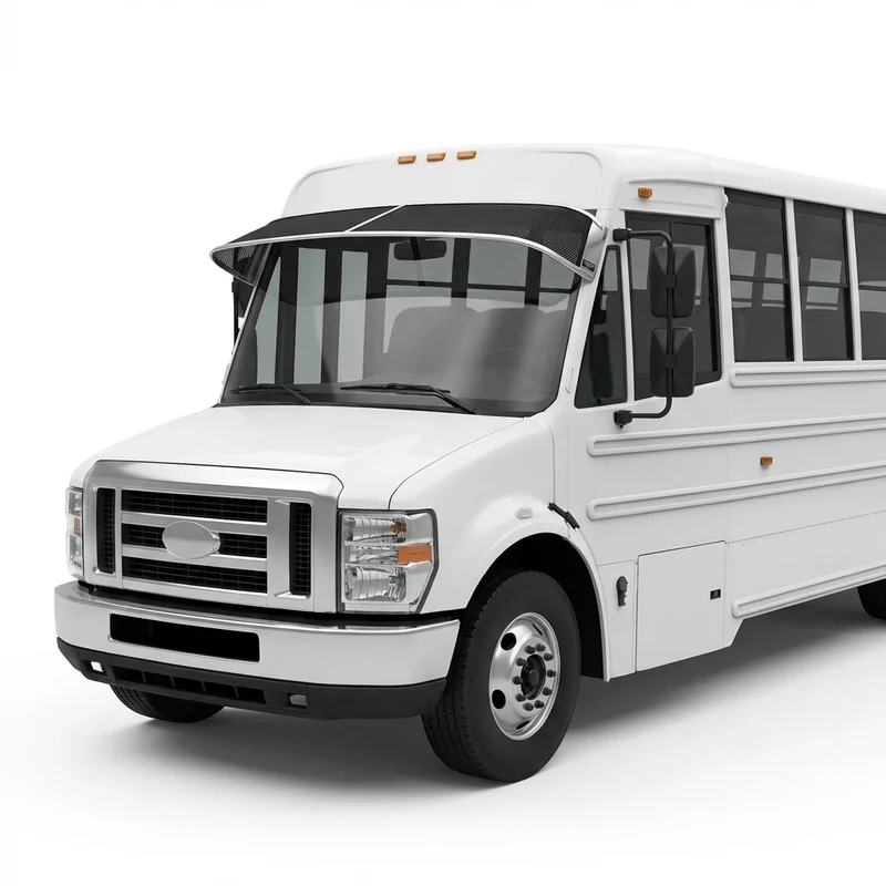 Premium Mesh Windscreen Sunvisor for IC Corporation AE School Bus (2015 - 2015) - 1