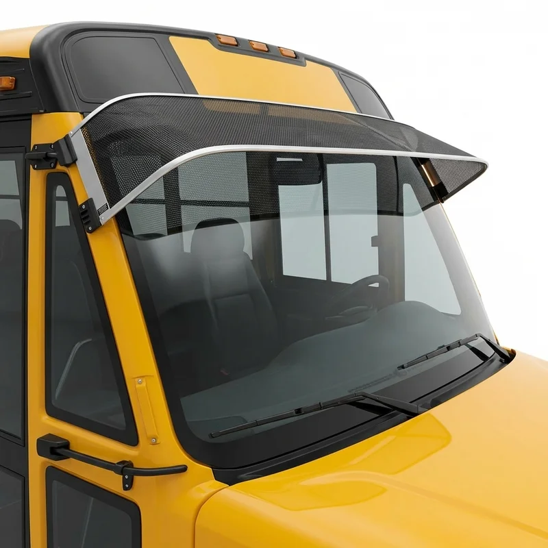 Premium Mesh Windscreen Sunvisor for IC Corporation CE School Bus (2003 - 2025) - 1