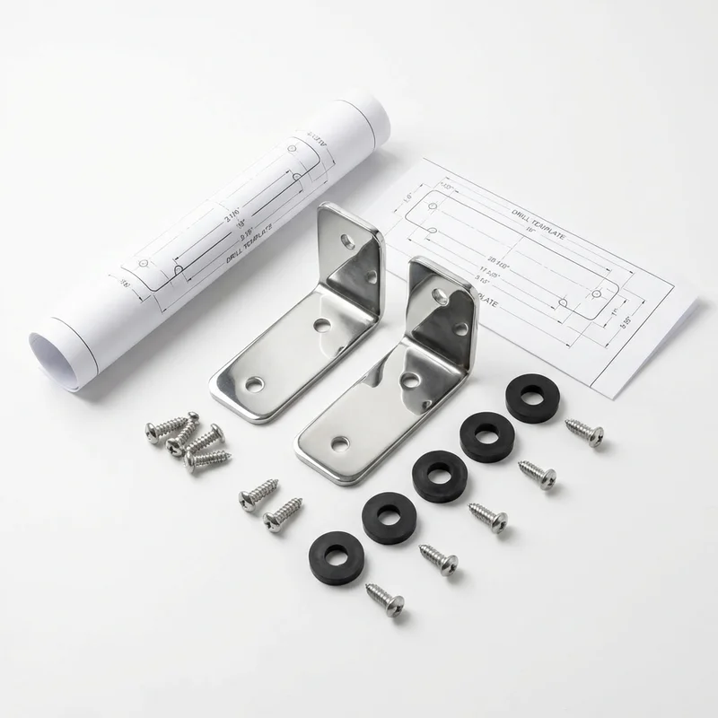 Stainless Steel Mounting Bracket Kit for International 1300D (1970 - 1970) - 1