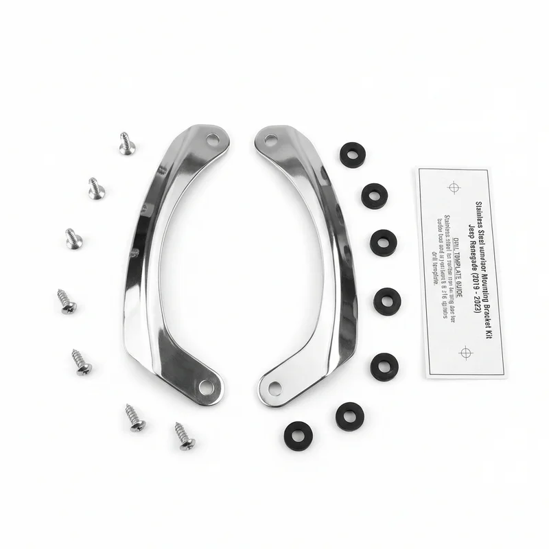 Stainless Steel Mounting Bracket Kit for Jeep Renegade Valencia (2019 - 2023) - 1