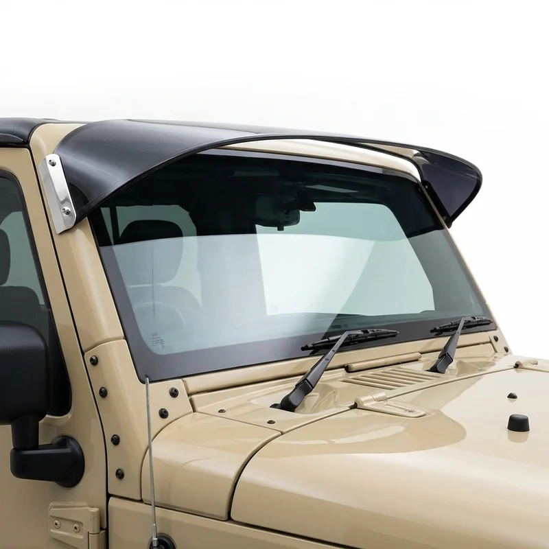 Tinted Acrylic Windscreen Sunvisor for Jeep Wrangler JK (2018 - 2018) - 1