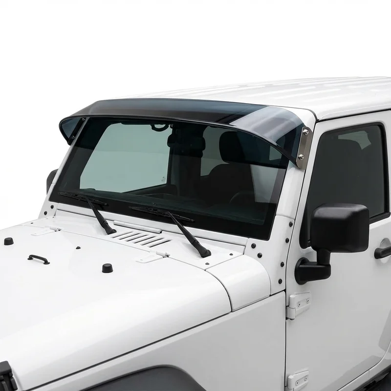 Tinted Acrylic Windscreen Sunvisor for Jeep Wrangler (1987 - 2025) - 1