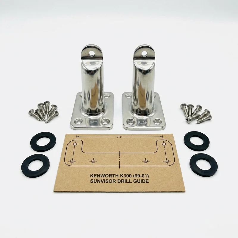 Stainless Steel Mounting Bracket Kit for Kenworth K300 (1999 - 2001) - 1