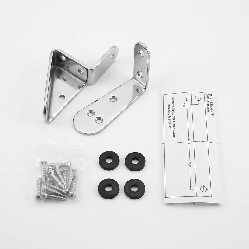 Stainless Steel Mounting Bracket Kit for Kenworth KW45 (2019 - 2020) - 1