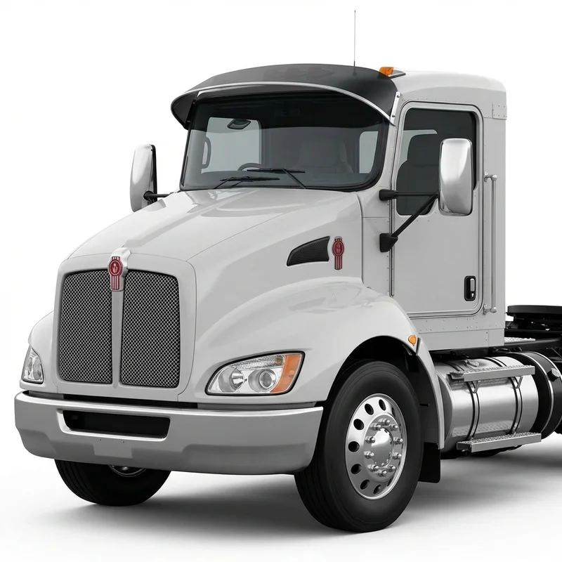 Tinted Acrylic Windscreen Sunvisor for Kenworth T370 (2008 - 2021) - 1