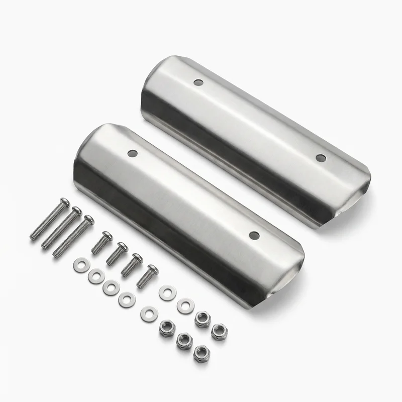 Stainless Steel Mounting Bracket Kit for Mack CS200P Mid-Liner (1986 - 2001) - 1