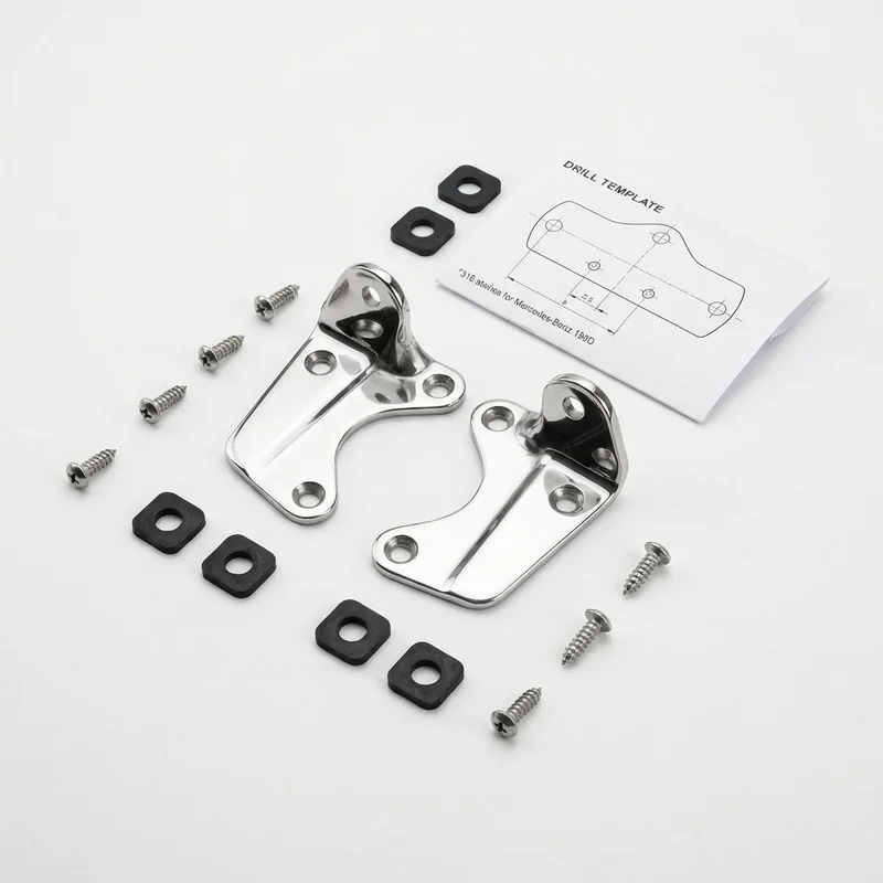 Stainless Steel Mounting Bracket Kit for Mercedes-Benz 190D (1984 - 1989) - 1