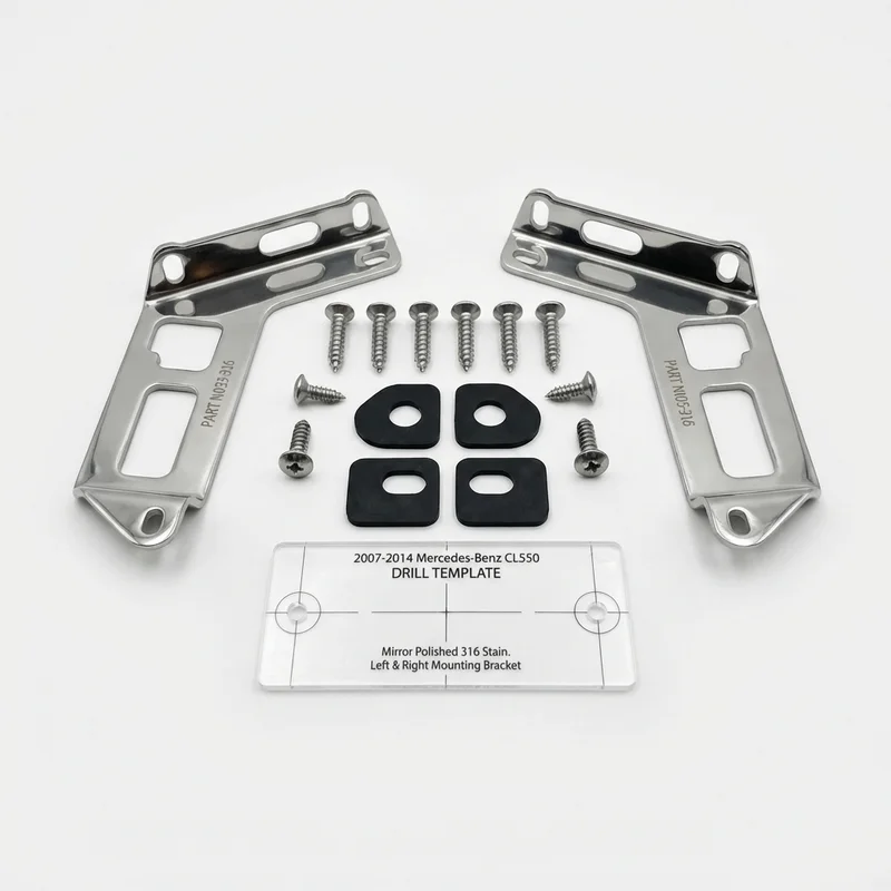 Stainless Steel Mounting Bracket Kit for Mercedes-Benz CL550 (2007 - 2014) - 1