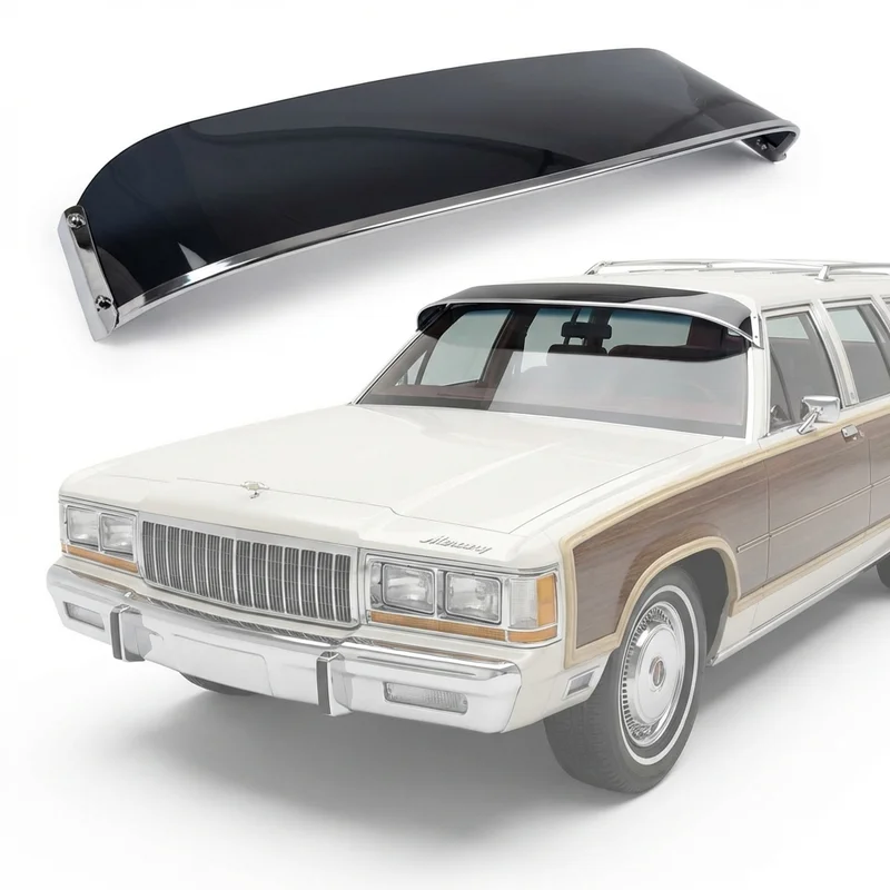 Tinted Acrylic Windscreen Sunvisor for Mercury Colony Park (1961 - 1991) - 1