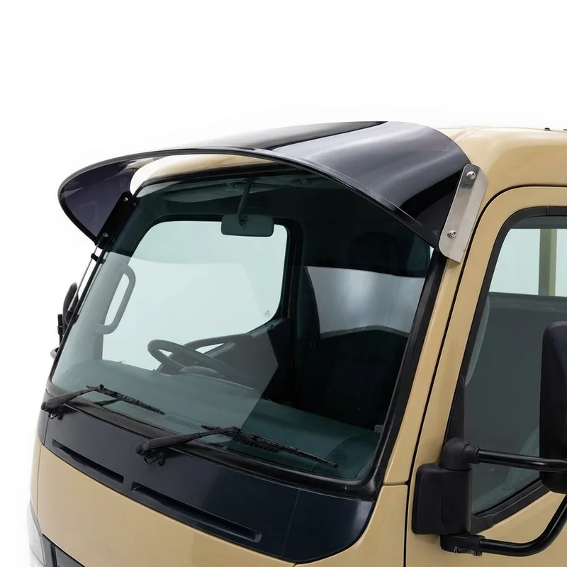 Tinted Acrylic Windscreen Sunvisor for Mitsubishi Fuso FE180 (2005 - 2011) - 1