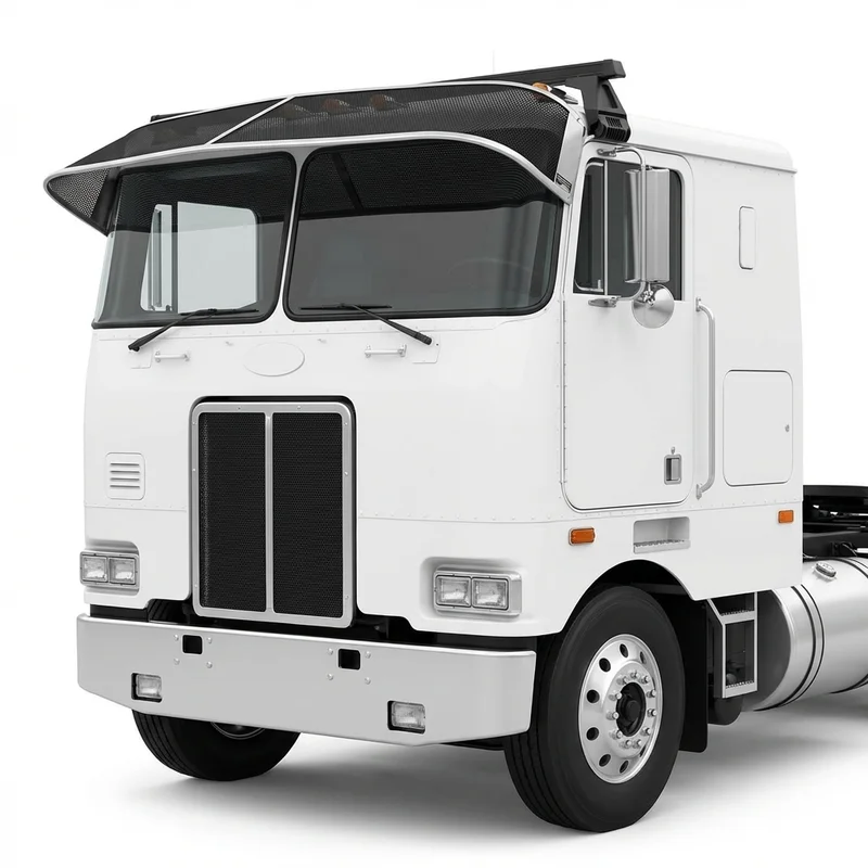 บังแดดกระจกหน้าแบบตาข่ายพรีเมียม สำหรับ Peterbilt 352 (1988 - 1988) - 1