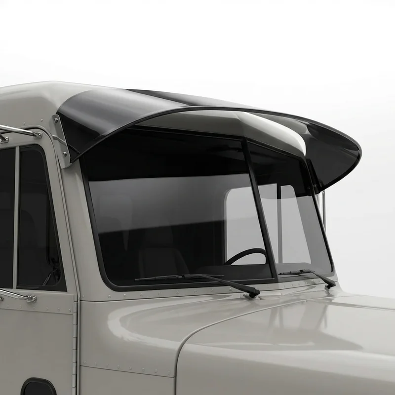 Tinted Acrylic Windscreen Sunvisor for Peterbilt 359 (1987 - 1988) - 1